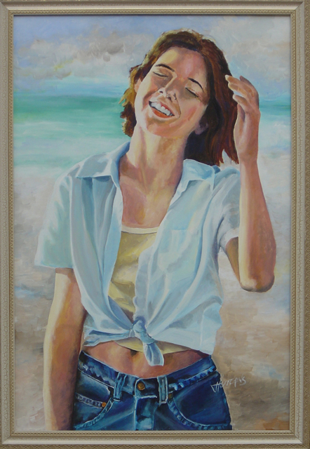 kate at the beach